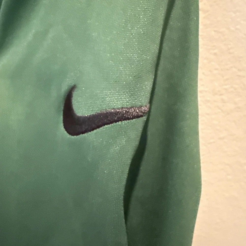 Nike Therma Fit 1/4 Zip‎ Golf Top Fleece Green Gray Mens Size XL